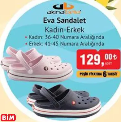 AKINALBELLA EVA SANDALET KADIN-ERKEK AKINALBELLA EVA SANDALET KADIN-ERKEK